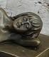 12 Art Deco Nude Female Figurine Bronze Statue Sculpture Signed Marble Base