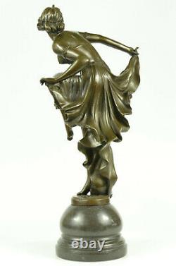 20 Classic Dancer Bronze Sign Figure Art Deco Statue New Marble