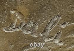 Abstract Modern Art OK Gesture Sign Bronze Sculpture Marble Base Sale