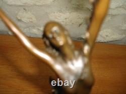 Aldo VITALEH, Bronze on Marble depicting the DANCER WITH DOVES signed, Excellent Condition