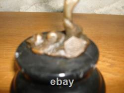 Aldo VITALEH, Bronze on Marble depicting the DANCER WITH DOVES signed, Excellent Condition