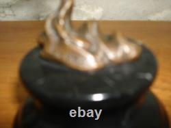 Aldo VITALEH, Bronze on Marble depicting the DANCER WITH DOVES signed, Excellent Condition
