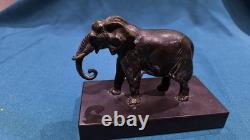 Ancient Bronze ELEPHANT signed Victor CREMION 19th/20th Century Marble Base Excellent Condition