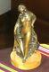 Ancient Gilded Bronze Statue Depicts A Unsigned Marble Base