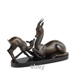 Ancient Stags Signed Sirio Tofanari in Bronze from the 20th Century