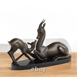 Ancient Stags Signed Sirio Tofanari in Bronze from the 20th Century