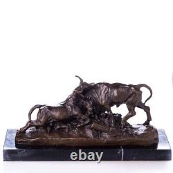 Antique Bronze Figurine Bullfighter on Black Marble Signed