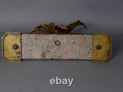 Antique gilt bronze and marble pen holder, signed A. Marionnet (1852–1910) C404