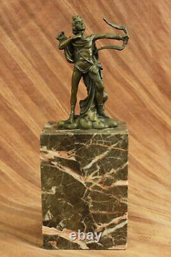 Apollo Milo Made Bronze Sculpture Original Figure Signed Marble Base T