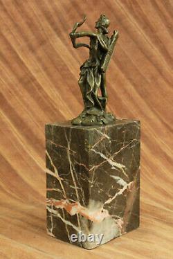 Apollo Milo Made Bronze Sculpture Original Figure Signed Marble Base T