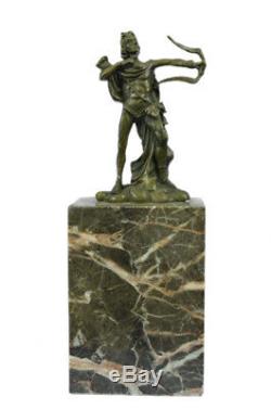Apollo Signed Bronze Sculpture Figurine Statue Marble Base Figurine Art Nouveau