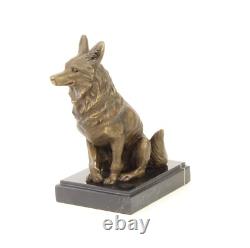 Art Deco Bronze Fox Sculpture on Black Marble after Nick