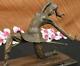 Art Deco Bronze Woman Signed Chiparus Museum Quality On Marble Base Large Figurine