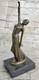 Art Deco Bronze Woman, Signed Chiparus, Museum Quality, On Marble Base