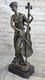 Art Deco Bronze And Marble Sculpture Of A Lady Playing The Cello, Signed Victorien &ndash; On Sale