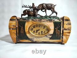 Art Deco Clock in Marble and Bronze Signed Thomas Cartier / 1930s France / Clock