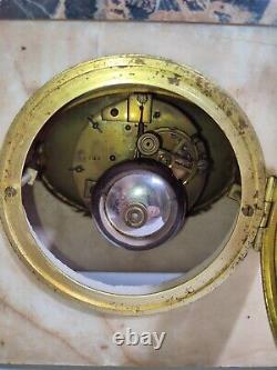 Art Deco Marble Bronze Clock Signed T. Cartier France 1930's Thomas Old Pendulum