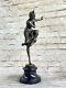 Art Deco / New Style Bronze Marble Signed Sculpture By D H Chiparus Figurine