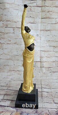 Art Deco / Nouveau Style Bronze Marble Sculpture Signed D H Chiparus Figure