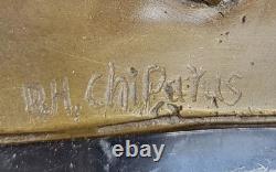 Art Deco Signed Dancer Bronze Sculpture Marble Statue Figurine Sale