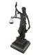 Art Deco Bronze Statue Of Justitia On Black Marble After Mayer