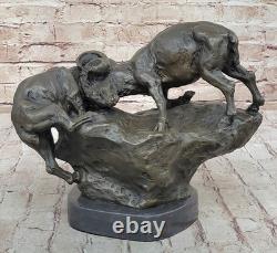 Art Sculpture Zodiac Sign Aries Ram Walks Through April Bronze Marble