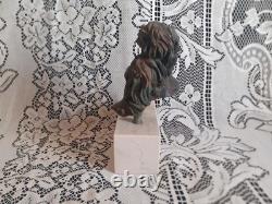 Arte Romera wedding statue signed in solid bronze with Carrara marble base
