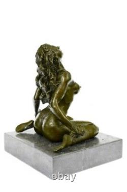 Artisan Bronze Sculpture Sale Base Marble On Sex Nude Erotic Art Signed