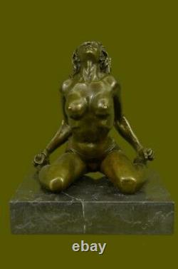 Artisan Bronze Sculpture Sale Base Marble On Sex Nude Erotic Art Signed Gift