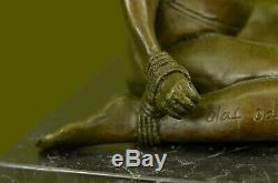 Artisanal Bronze Sculpture Marble Base Sales On Sex Erotic Art Nude Signed