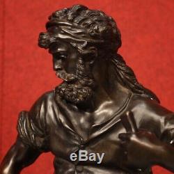 Basic Art Bronze Statue Marble Sculpture Signed Former Style 900