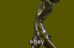 Beautiful Golden Bronze Sculpture On Marble Base Signed D H Chiparus 61cm Figur