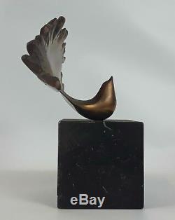 Bird. Sculpture In Bronze And Marble. José Luís Pequeño. Spain. XX Century