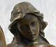 Bronze Art Deco Sculpture Nude Woman With Marble Base - Signed Nino Oliviono Deco