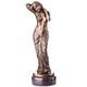 Bronze Art Nouveau Female Sculpture On A Marble Base After Aldo Vitaleh