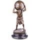 Bronze Atlas Globe Statue Mythology On Marble Base After Aldo Vitaleh