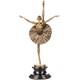 Bronze Ballerina Sculpture On A Black Marble Base After Milo