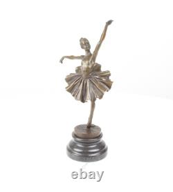 Bronze Ballerina Sculpture on a Marble Base after Milo