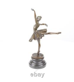 Bronze Ballerina Sculpture on a Marble Base after Milo