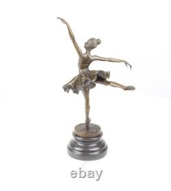 Bronze Ballerina Sculpture on a Marble Base after Milo