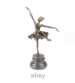 Bronze Ballerina Sculpture on a Marble Base after Milo