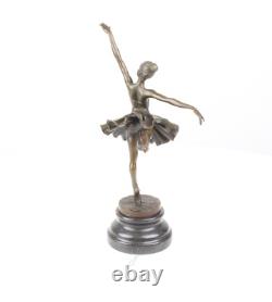 Bronze Ballerina Sculpture on a Marble Base after Milo