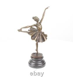Bronze Ballerina Sculpture on a Marble Base after Milo