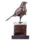 Bronze Bird Sculpture On A Black Marble Base After Milo