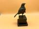 Bronze Bird Sculpture On A Black Marble Base After Milo