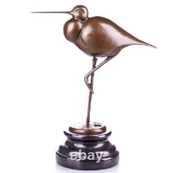 Bronze Bird Sculpture on a Black Marble Base after Juno