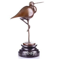 Bronze Bird Sculpture on a Black Marble Base after Juno