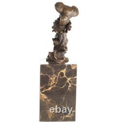 Bronze Bird Sculpture on a Black Marble Base after Milo