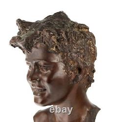 Bronze Bust Signed by Vincenzo Cinque, Italy, 20th Century