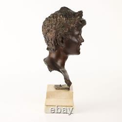 Bronze Bust Signed by Vincenzo Cinque, Italy, 20th Century